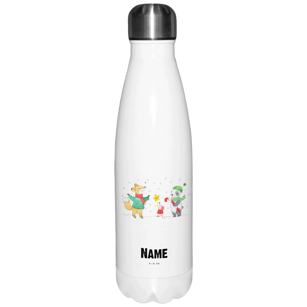 Personalisierte Thermosflasche Winter Weihnachtsfreude Personalisierte Isolierflasche, Personalisierte Thermoflasche, Personalisierte Trinkflasche, Trinkflasche Mit Namen, Wunschname, Bedrucken, Namensflasche, Winter, Weihnachten, Weihnachtsdeko, Nikolaus, Advent, Heiligabend, Wintermotiv, Weihnachtsmann, Weihnachtstage, Fuchs, Weihnachtsbaum, Tannenbaum, Weihnachtszeit