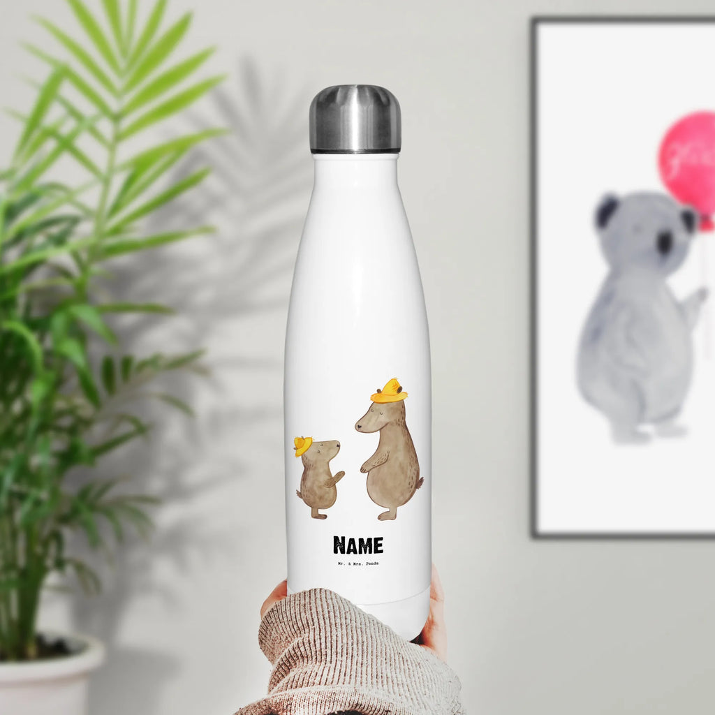 Personalisierte Thermosflasche Bär Bester Vati der Welt Personalisierte Isolierflasche, Personalisierte Thermoflasche, Personalisierte Trinkflasche, Trinkflasche Mit Namen, Wunschname, Bedrucken, Namensflasche, für, Dankeschön, Geschenk, Schenken, Geburtstag, Geburtstagsgeschenk, Geschenkidee, Danke, Bedanken, Mitbringsel, Freude machen, Geschenktipp, Vater, Papa, Dad, Daddy, Paps, Papi, Vati, Eltern, Geschenk Vater, Mann, Familie, Bester, Kleinigkeit