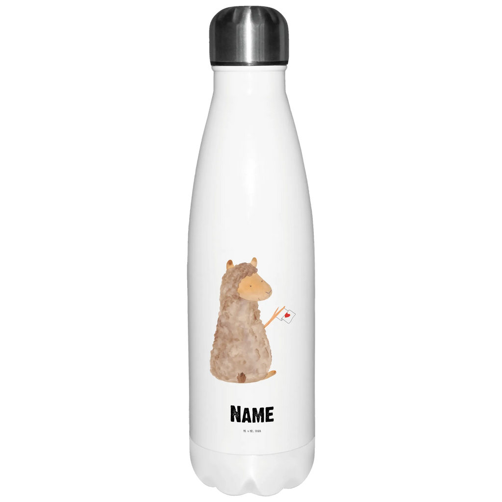 Personalisierte Thermosflasche Alpaka Fahne Personalisierte Isolierflasche, Personalisierte Thermoflasche, Personalisierte Trinkflasche, Trinkflasche Mit Namen, Wunschname, Bedrucken, Namensflasche, Alpaka, Lama, Alpakas, Lamas, Liebe