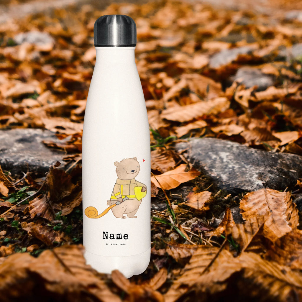 Personalisierte Thermosflasche Bär Freiwillige Feuerwehr Personalisierte Isolierflasche, Personalisierte Thermoflasche, Personalisierte Trinkflasche, Trinkflasche Mit Namen, Wunschname, Bedrucken, Namensflasche, Geschenk, Sport, Sportart, Hobby, Schenken, Danke, Dankeschön, Auszeichnung, Gewinn, Sportler, Freiwillige Feuerwehr, Feuerwehrfest, Jugendfeuerwehr, Feuerwehrdienst, Feuerwehrmannschaft, Feuerwehr-Spruch, Feuerwehreinsatz, Feuerwehr-Ehrung, Tage bei der Feuerwehr