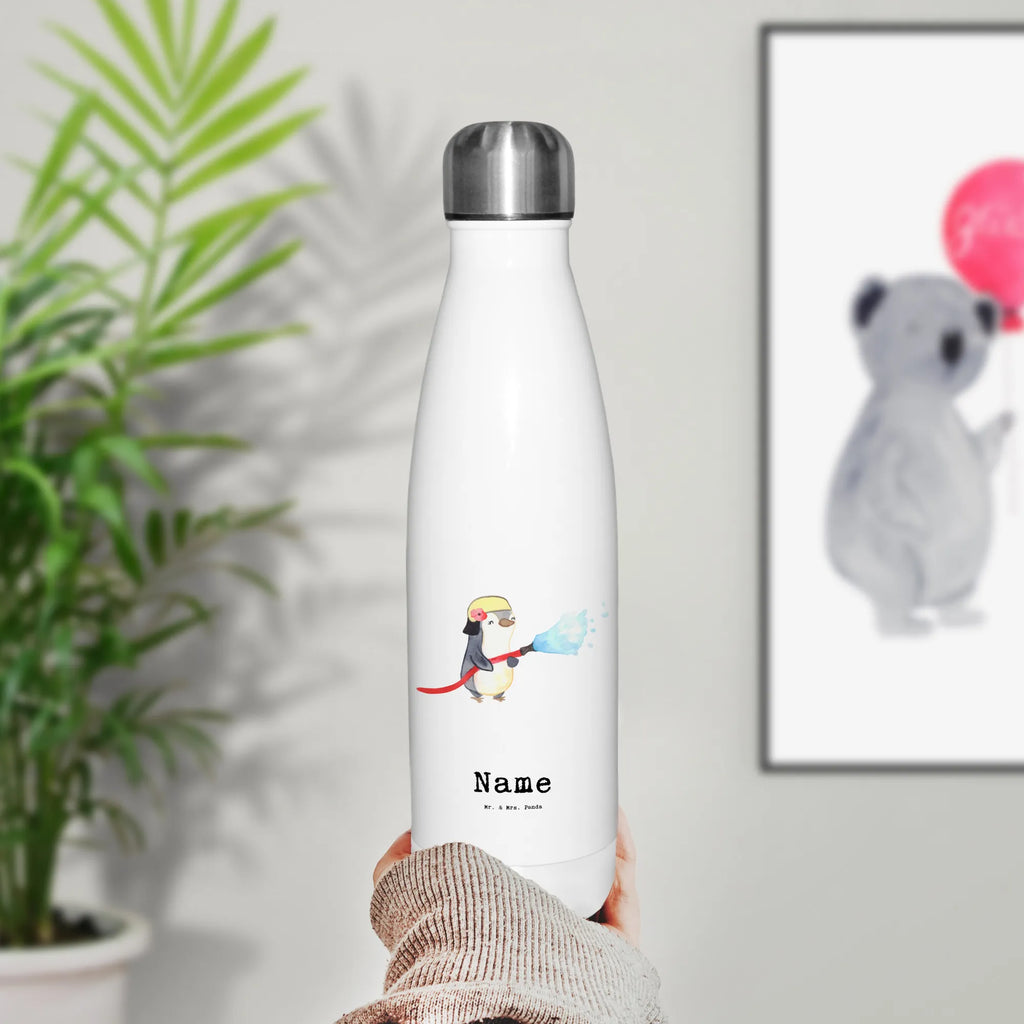 Personalisierte Thermosflasche Feuerwehrfrau mit Herz Personalisierte Isolierflasche, Personalisierte Thermoflasche, Personalisierte Trinkflasche, Trinkflasche Mit Namen, Wunschname, Bedrucken, Namensflasche, Beruf, Ausbildung, Jubiläum, Abschied, Rente, Kollege, Kollegin, Geschenk, Schenken, Arbeitskollege, Mitarbeiter, Firma, Danke, Dankeschön, Feuerwehrfrau, Feuerwehrhauptfrau, Brandschutz, Feuerwehr, freiwillige Feuerwehr