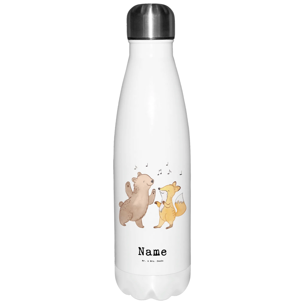 Personalisierte Thermosflasche Bär & Fuchs Disco Personalisierte Isolierflasche, Personalisierte Thermoflasche, Personalisierte Trinkflasche, Trinkflasche Mit Namen, Wunschname, Bedrucken, Namensflasche, Geschenk, Sport, Sportart, Hobby, Schenken, Danke, Dankeschön, Auszeichnung, Gewinn, Sportler, Disco, Clubs, Tanzen, Feiern, Clubbing, Tanzstimmung, Nachtclub