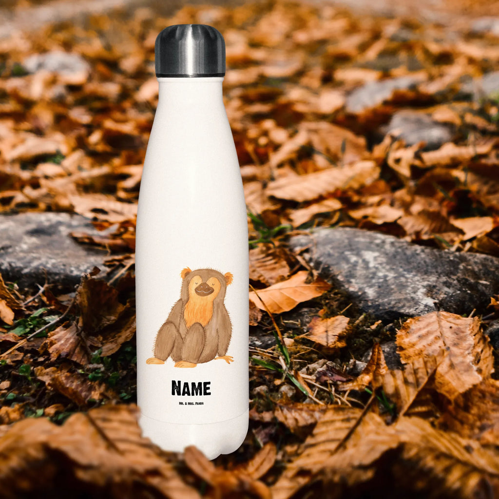 Personalisierte Thermosflasche Affe Personalisierte Isolierflasche, Personalisierte Thermoflasche, Personalisierte Trinkflasche, Trinkflasche Mit Namen, Wunschname, Bedrucken, Namensflasche, Afrika, Wildtiere, Affe, Äffchen, Affen, Selbstliebe, Respekt, Motivation, Selbstachtung, Liebe, Selbstbewusstsein, Selfcare