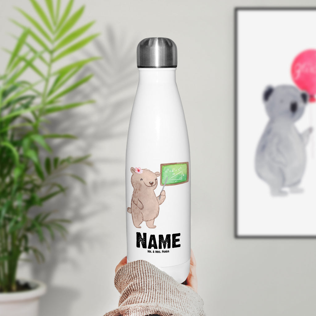 Personalisierte Thermosflasche Nachhilfelehrer Mathe mit Herz Personalisierte Isolierflasche, Personalisierte Thermoflasche, Personalisierte Trinkflasche, Trinkflasche Mit Namen, Wunschname, Bedrucken, Namensflasche, Beruf, Ausbildung, Jubiläum, Abschied, Rente, Kollege, Kollegin, Geschenk, Schenken, Arbeitskollege, Mitarbeiter, Firma, Danke, Dankeschön, Mathematik Nachhilfelehrer, Mathe Nachhilfe, Nachhilfeunterrricht