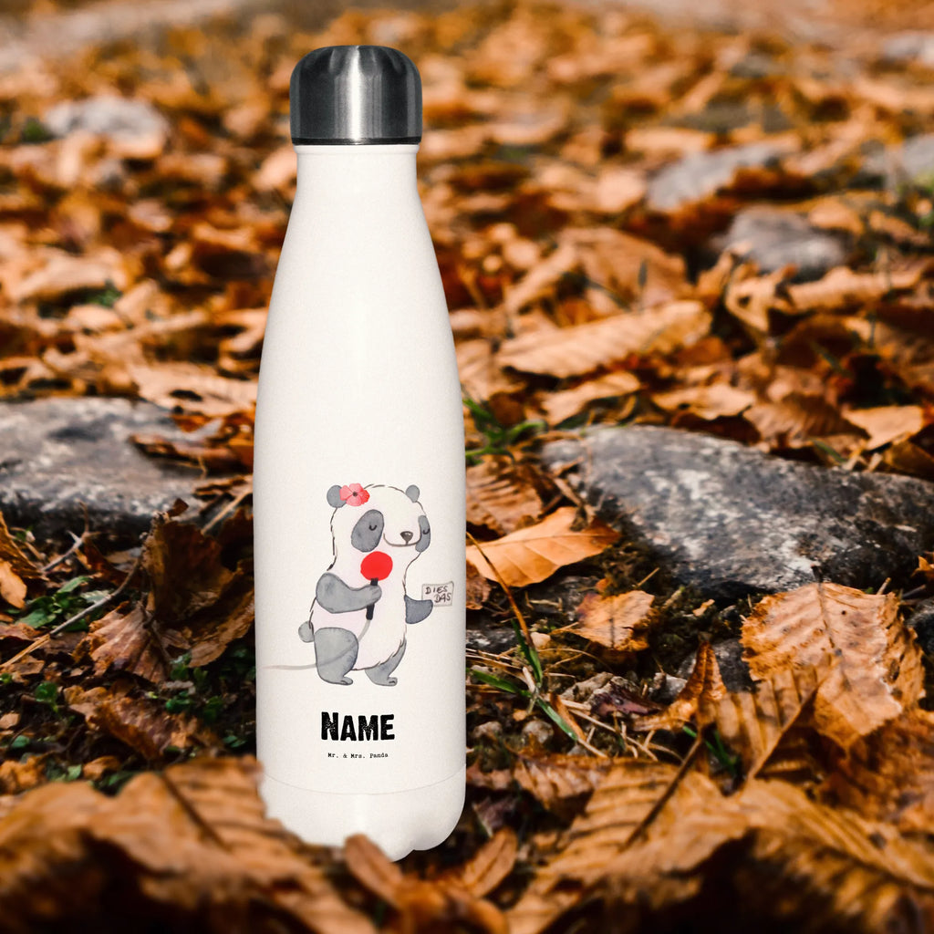 Personalisierte Thermosflasche Reporterin mit Herz Personalisierte Isolierflasche, Personalisierte Thermoflasche, Personalisierte Trinkflasche, Trinkflasche Mit Namen, Wunschname, Bedrucken, Namensflasche, Beruf, Ausbildung, Jubiläum, Abschied, Rente, Kollege, Kollegin, Geschenk, Schenken, Arbeitskollege, Mitarbeiter, Firma, Danke, Dankeschön