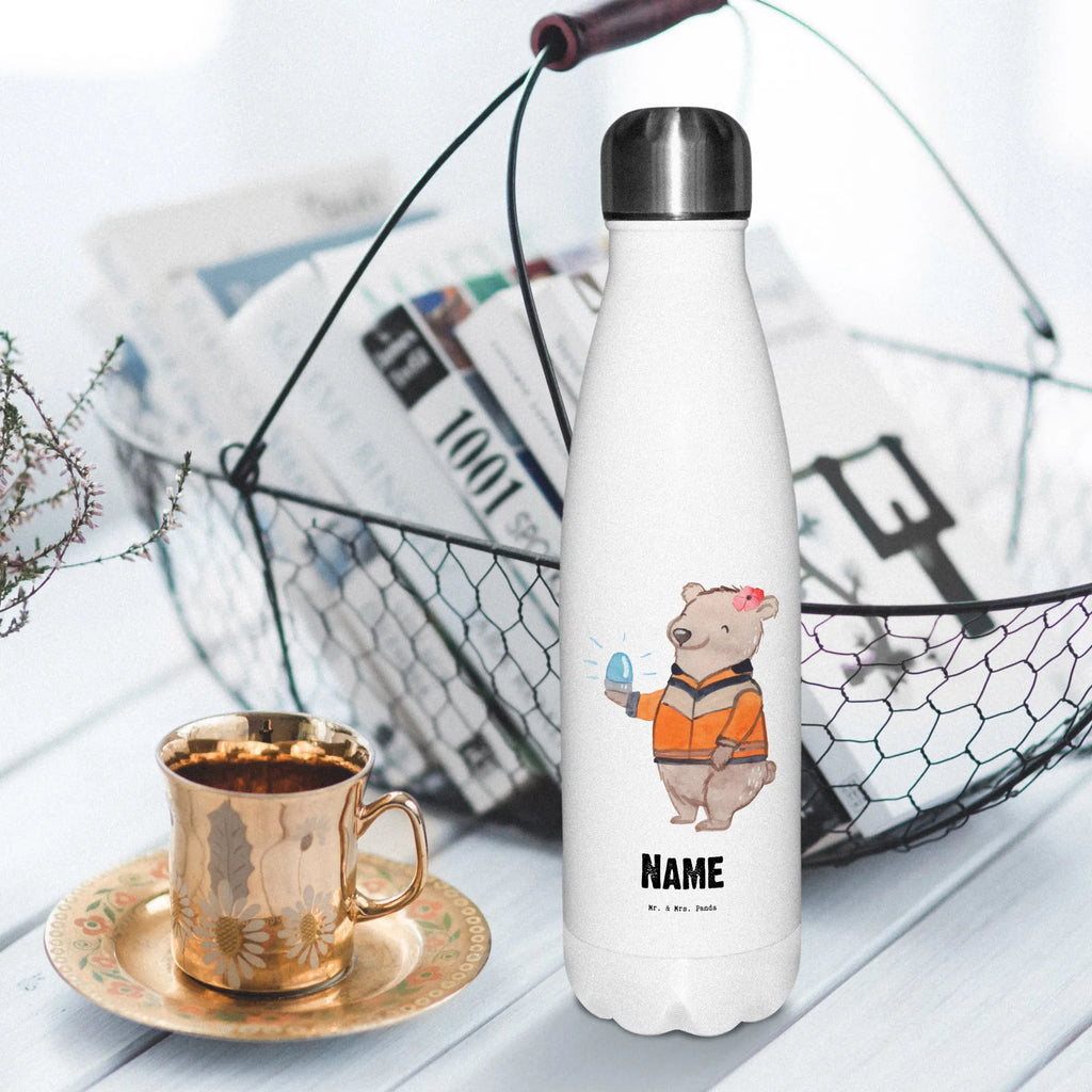 Personalisierte Thermosflasche Rettungssanitäterin mit Herz Personalisierte Isolierflasche, Personalisierte Thermoflasche, Personalisierte Trinkflasche, Trinkflasche Mit Namen, Wunschname, Bedrucken, Namensflasche, Beruf, Ausbildung, Jubiläum, Abschied, Rente, Kollege, Kollegin, Geschenk, Schenken, Arbeitskollege, Mitarbeiter, Firma, Danke, Dankeschön