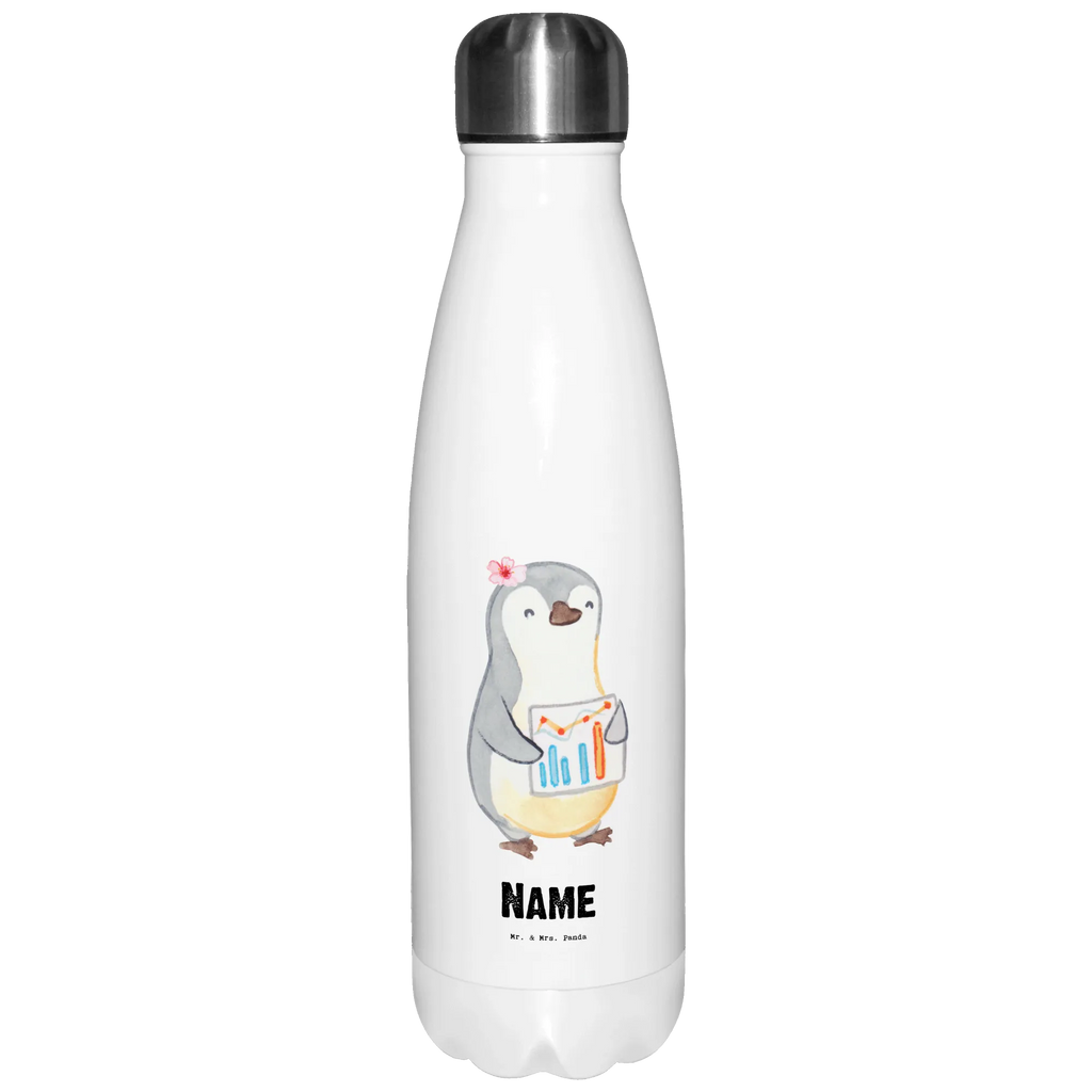 Personalisierte Thermosflasche Wirtschaftsanalytikerin mit Herz Personalisierte Isolierflasche, Personalisierte Thermoflasche, Personalisierte Trinkflasche, Trinkflasche Mit Namen, Wunschname, Bedrucken, Namensflasche, Beruf, Ausbildung, Jubiläum, Abschied, Rente, Kollege, Kollegin, Geschenk, Schenken, Arbeitskollege, Mitarbeiter, Firma, Danke, Dankeschön