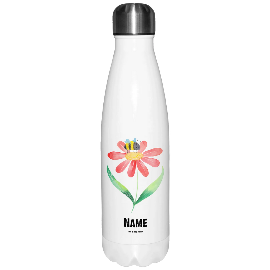 Personalisierte Thermosflasche Hummel Blume Personalisierte Isolierflasche, Personalisierte Thermoflasche, Personalisierte Trinkflasche, Trinkflasche Mit Namen, Wunschname, Bedrucken, Namensflasche, Tiermotive, Gute Laune, lustige Sprüche, Tiere, Hummel, Blume, Wespe, Flauschig, Natur, Feld, Hummeln, Biene