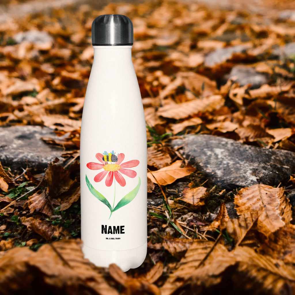 Personalisierte Thermosflasche Hummel Blume Personalisierte Isolierflasche, Personalisierte Thermoflasche, Personalisierte Trinkflasche, Trinkflasche Mit Namen, Wunschname, Bedrucken, Namensflasche, Tiermotive, Gute Laune, lustige Sprüche, Tiere, Hummel, Blume, Wespe, Flauschig, Natur, Feld, Hummeln, Biene