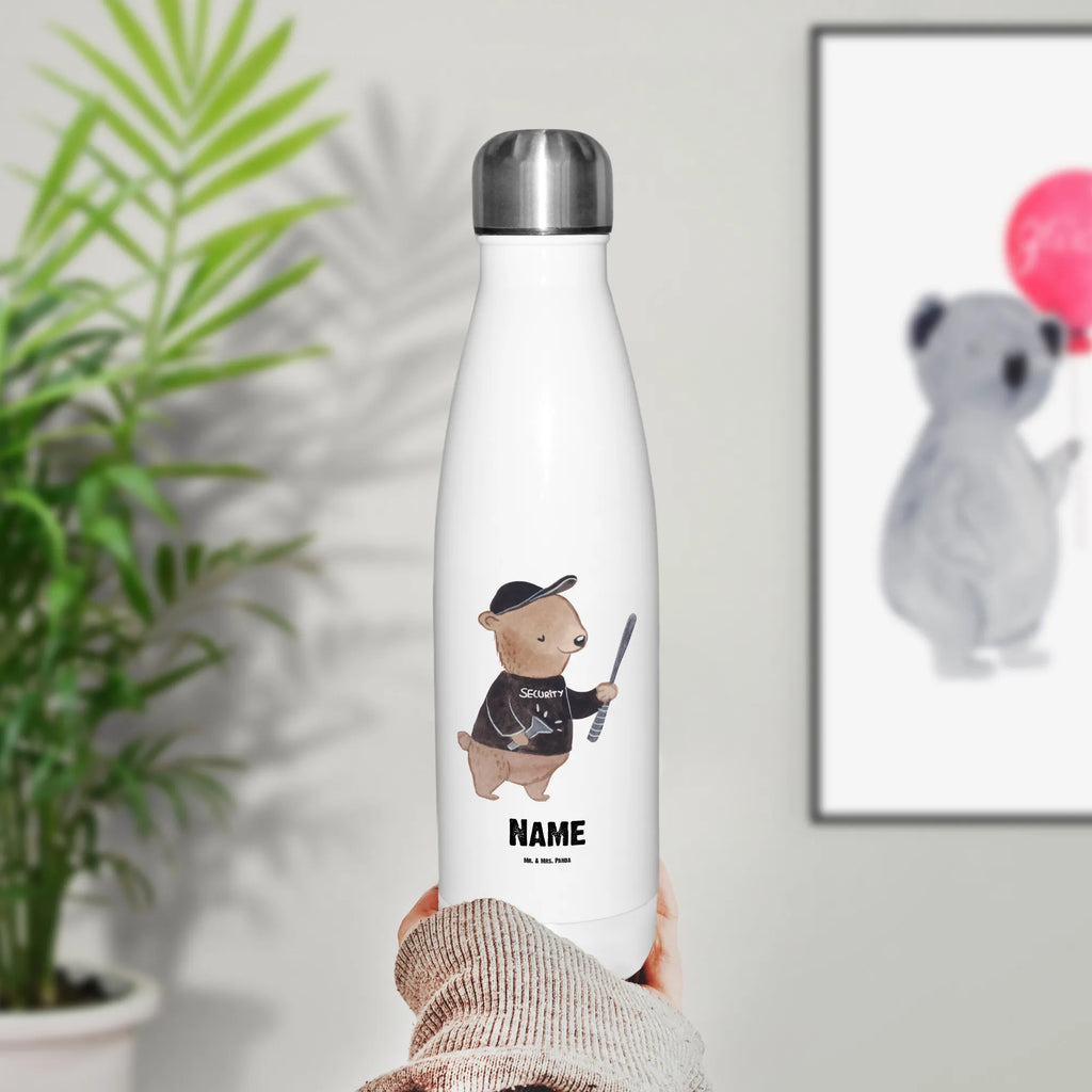 Personalisierte Thermosflasche Security Mitarbeiter mit Herz Personalisierte Isolierflasche, Personalisierte Thermoflasche, Personalisierte Trinkflasche, Trinkflasche Mit Namen, Wunschname, Bedrucken, Namensflasche, Beruf, Ausbildung, Jubiläum, Abschied, Rente, Kollege, Kollegin, Geschenk, Schenken, Arbeitskollege, Mitarbeiter, Firma, Danke, Dankeschön