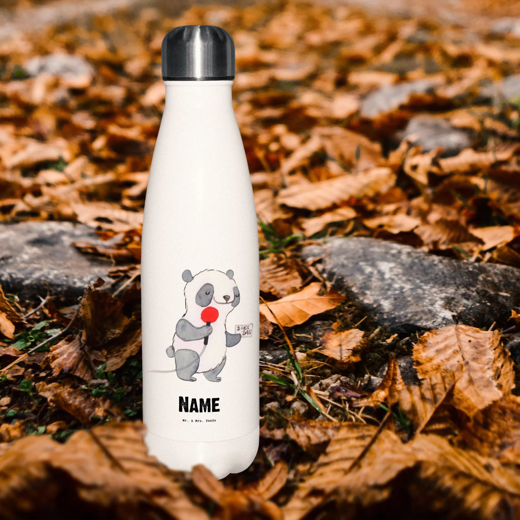 Personalisierte Thermosflasche Sportreporter mit Herz Personalisierte Isolierflasche, Personalisierte Thermoflasche, Personalisierte Trinkflasche, Trinkflasche Mit Namen, Wunschname, Bedrucken, Namensflasche, Beruf, Ausbildung, Jubiläum, Abschied, Rente, Kollege, Kollegin, Geschenk, Schenken, Arbeitskollege, Mitarbeiter, Firma, Danke, Dankeschön