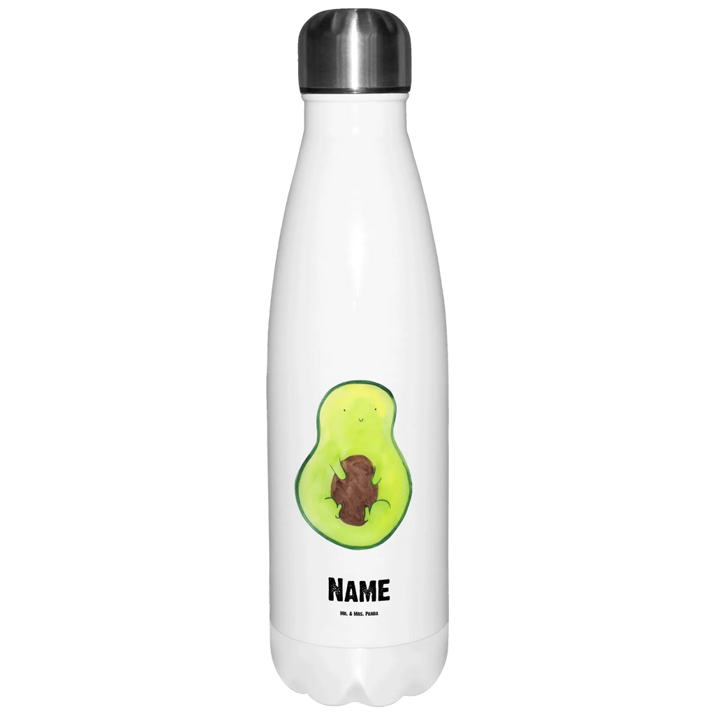 Personalisierte Thermosflasche Avocado mit Kern Personalisierte Isolierflasche, Personalisierte Thermoflasche, Personalisierte Trinkflasche, Trinkflasche Mit Namen, Wunschname, Bedrucken, Namensflasche, Avocado, Veggie, Vegan, Gesund, Avokado, Avocadokern, Kern, Pflanze, Spruch Leben