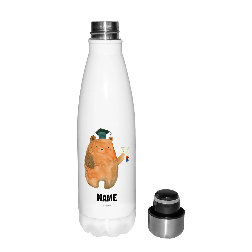 Personalisierte Thermosflasche Bär Prüfung Personalisierte Isolierflasche, Personalisierte Thermoflasche, Personalisierte Trinkflasche, Trinkflasche Mit Namen, Wunschname, Bedrucken, Namensflasche, Bär, Teddy, Teddybär, Abitur, Prüfungen, Prüfung bestanden, Abschluss, Zeugnis, Abschlusszeugnis