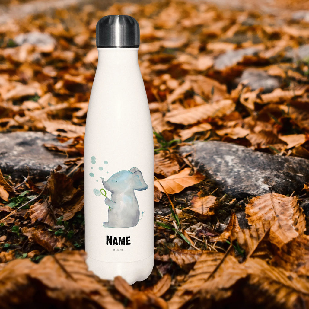 Personalisierte Thermosflasche Elefant Seifenblasen Personalisierte Isolierflasche, Personalisierte Thermoflasche, Personalisierte Trinkflasche, Trinkflasche Mit Namen, Wunschname, Bedrucken, Namensflasche, Tiermotive, Gute Laune, lustige Sprüche, Tiere, Elefant, Elefanten, Dickhäuter, Rüsseltier, Seifenblasen, Liebe, Heimat, Gefühl. Daheim, Liebesbeweis, Liebesspruch