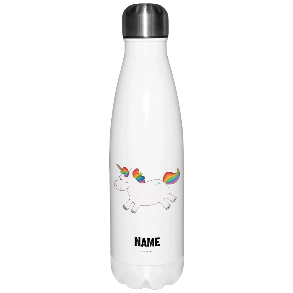 Personalisierte Thermosflasche Einhorn Happy Personalisierte Isolierflasche, Personalisierte Thermoflasche, Personalisierte Trinkflasche, Trinkflasche Mit Namen, Wunschname, Bedrucken, Namensflasche, Einhorn, Einhörner, Einhorn Deko, Unicorn, glücklich, fröhlich, Spaß, Freude, Lebensfreude, witzig, spannend, Lächeln, Lachen