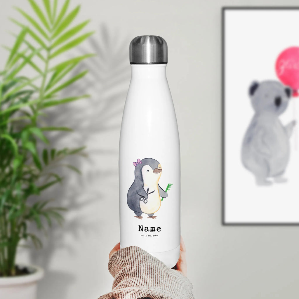 Personalisierte Thermosflasche Hairstylistin mit Herz Personalisierte Isolierflasche, Personalisierte Thermoflasche, Personalisierte Trinkflasche, Trinkflasche Mit Namen, Wunschname, Bedrucken, Namensflasche, Beruf, Ausbildung, Jubiläum, Abschied, Rente, Kollege, Kollegin, Geschenk, Schenken, Arbeitskollege, Mitarbeiter, Firma, Danke, Dankeschön, Frisörin, Haarstylistin, Hairstylistin, Friseursalon