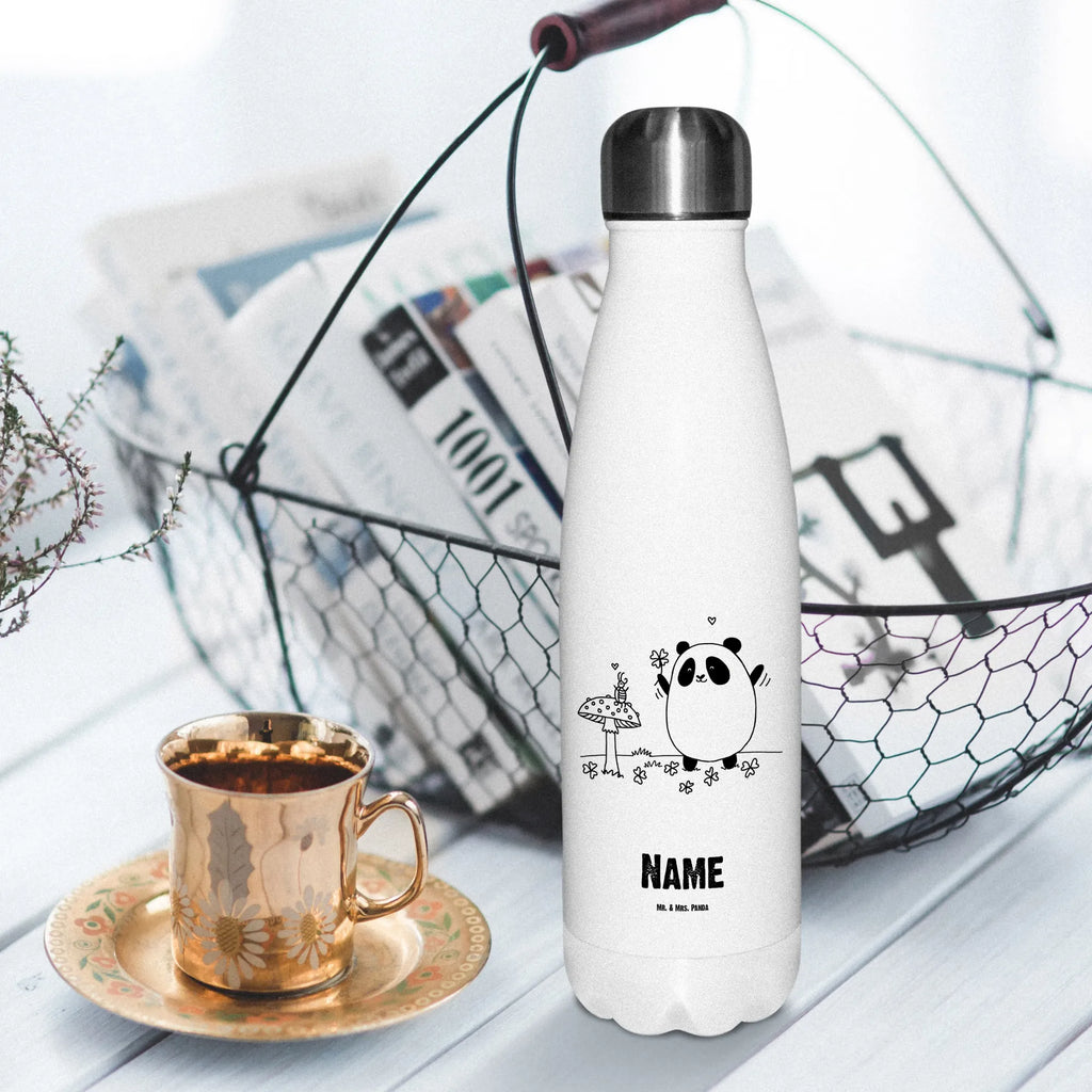 Personalisierte Thermosflasche Easy & Peasy Viel Glück Personalisierte Isolierflasche, Personalisierte Thermoflasche, Personalisierte Trinkflasche, Trinkflasche Mit Namen, Wunschname, Bedrucken, Namensflasche