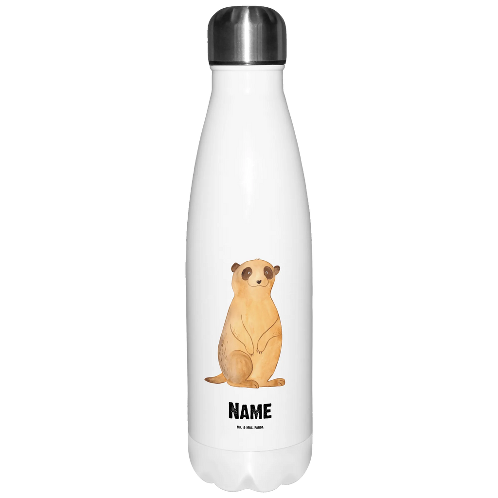 Personalisierte Thermosflasche Erdmännchen Personalisierte Isolierflasche, Personalisierte Thermoflasche, Personalisierte Trinkflasche, Trinkflasche Mit Namen, Wunschname, Bedrucken, Namensflasche, Afrika, Wildtiere, Erdmännchen, Reisen, Spruch, Weltreise, Afrikareise, Roadtrip, Traveling