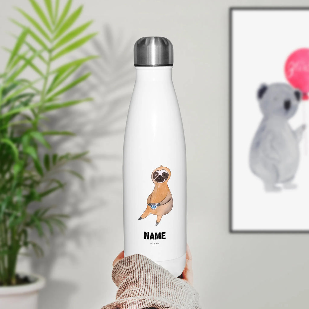 Personalisierte Thermosflasche Faultier Kaffee Personalisierte Isolierflasche, Personalisierte Thermoflasche, Personalisierte Trinkflasche, Trinkflasche Mit Namen, Wunschname, Bedrucken, Namensflasche, Faultier, Faultier Geschenk, Faultier Deko, Faultiere, faul, Lieblingstier, Kaffee, erster Kaffee, Morgenmuffel, Frühaufsteher, Kaffeetasse, Genießer, Coffee, Kaffeegetränk