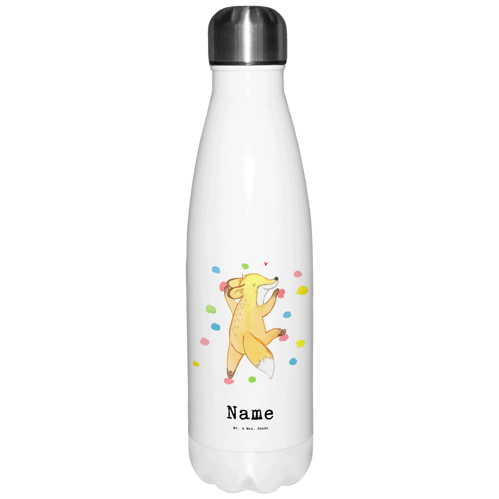 Personalisierte Thermosflasche Fuchs Bouldern Personalisierte Isolierflasche, Personalisierte Thermoflasche, Personalisierte Trinkflasche, Trinkflasche Mit Namen, Wunschname, Bedrucken, Namensflasche, Geschenk, Sport, Sportart, Hobby, Schenken, Danke, Dankeschön, Auszeichnung, Gewinn, Sportler, bouldern, Klettern, Kletterhalle, Boulderhalle