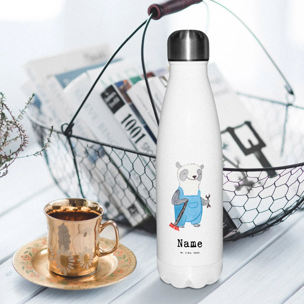 Personalisierte Thermosflasche Hausmeister mit Herz Personalisierte Isolierflasche, Personalisierte Thermoflasche, Personalisierte Trinkflasche, Trinkflasche Mit Namen, Wunschname, Bedrucken, Namensflasche, Beruf, Ausbildung, Jubiläum, Abschied, Rente, Kollege, Kollegin, Geschenk, Schenken, Arbeitskollege, Mitarbeiter, Firma, Danke, Dankeschön, Hausmeister, Concierge, Hausverwalter, Facility Manager