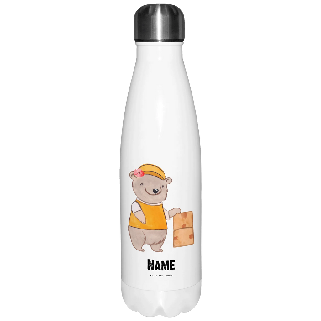 Personalisierte Thermosflasche Lagerarbeiterin mit Herz Personalisierte Isolierflasche, Personalisierte Thermoflasche, Personalisierte Trinkflasche, Trinkflasche Mit Namen, Wunschname, Bedrucken, Namensflasche, Beruf, Ausbildung, Jubiläum, Abschied, Rente, Kollege, Kollegin, Geschenk, Schenken, Arbeitskollege, Mitarbeiter, Firma, Danke, Dankeschön, Lagerarbeiterin, Fachlageristin, Lageristin, Lagerverwalterin