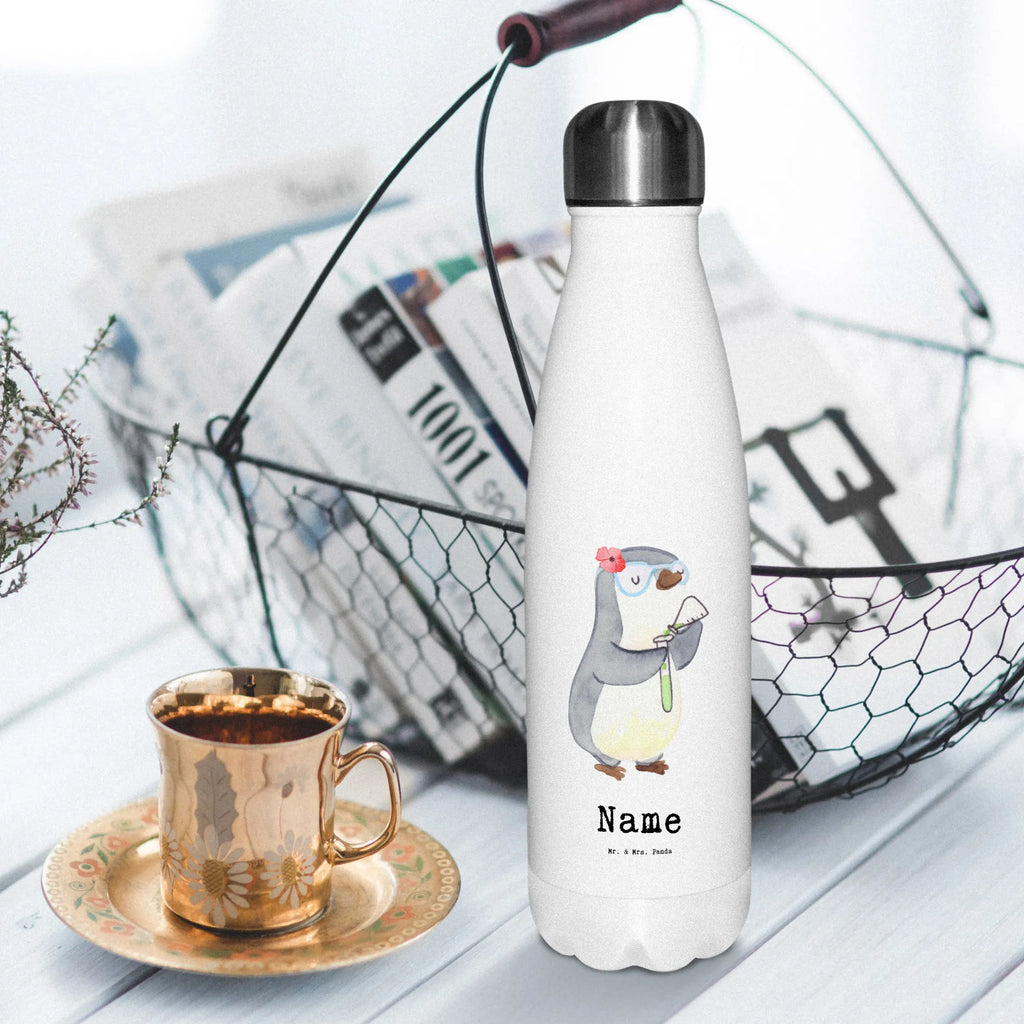 Personalisierte Thermosflasche Chemikerin mit Herz Personalisierte Isolierflasche, Personalisierte Thermoflasche, Personalisierte Trinkflasche, Trinkflasche Mit Namen, Wunschname, Bedrucken, Namensflasche, Beruf, Ausbildung, Jubiläum, Abschied, Rente, Kollege, Kollegin, Geschenk, Schenken, Arbeitskollege, Mitarbeiter, Firma, Danke, Dankeschön, Chemikerin, Chemielaborantin, Naturwissenschaftlerin, Labor, Studium, Forschung, Wissenschaftlerin