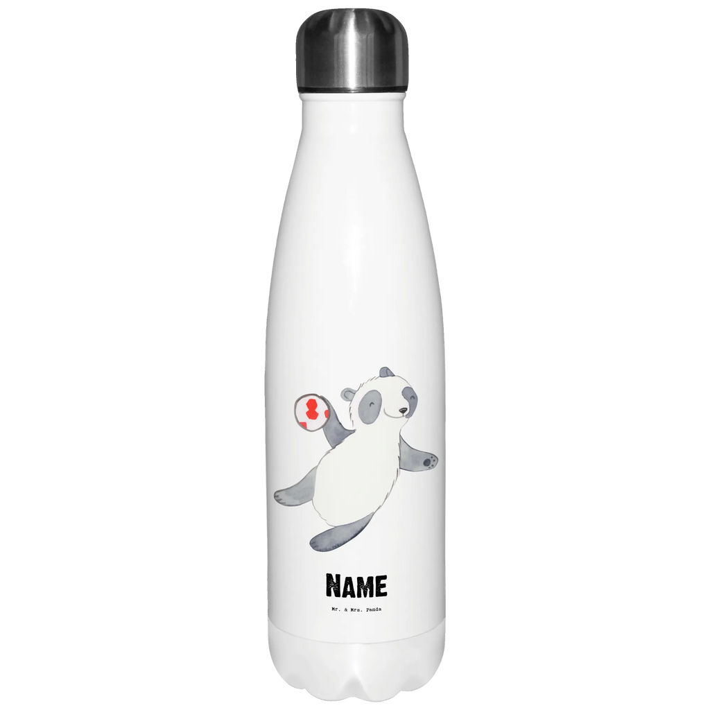 Personalisierte Thermosflasche Panda Handball spielen Tage Personalisierte Isolierflasche, Personalisierte Thermoflasche, Personalisierte Trinkflasche, Trinkflasche Mit Namen, Wunschname, Bedrucken, Namensflasche, Geschenk, Sport, Sportart, Hobby, Schenken, Danke, Dankeschön, Auszeichnung, Gewinn, Sportler, Handball spielen, Handball Turnier, Handball Club, Handball Verein