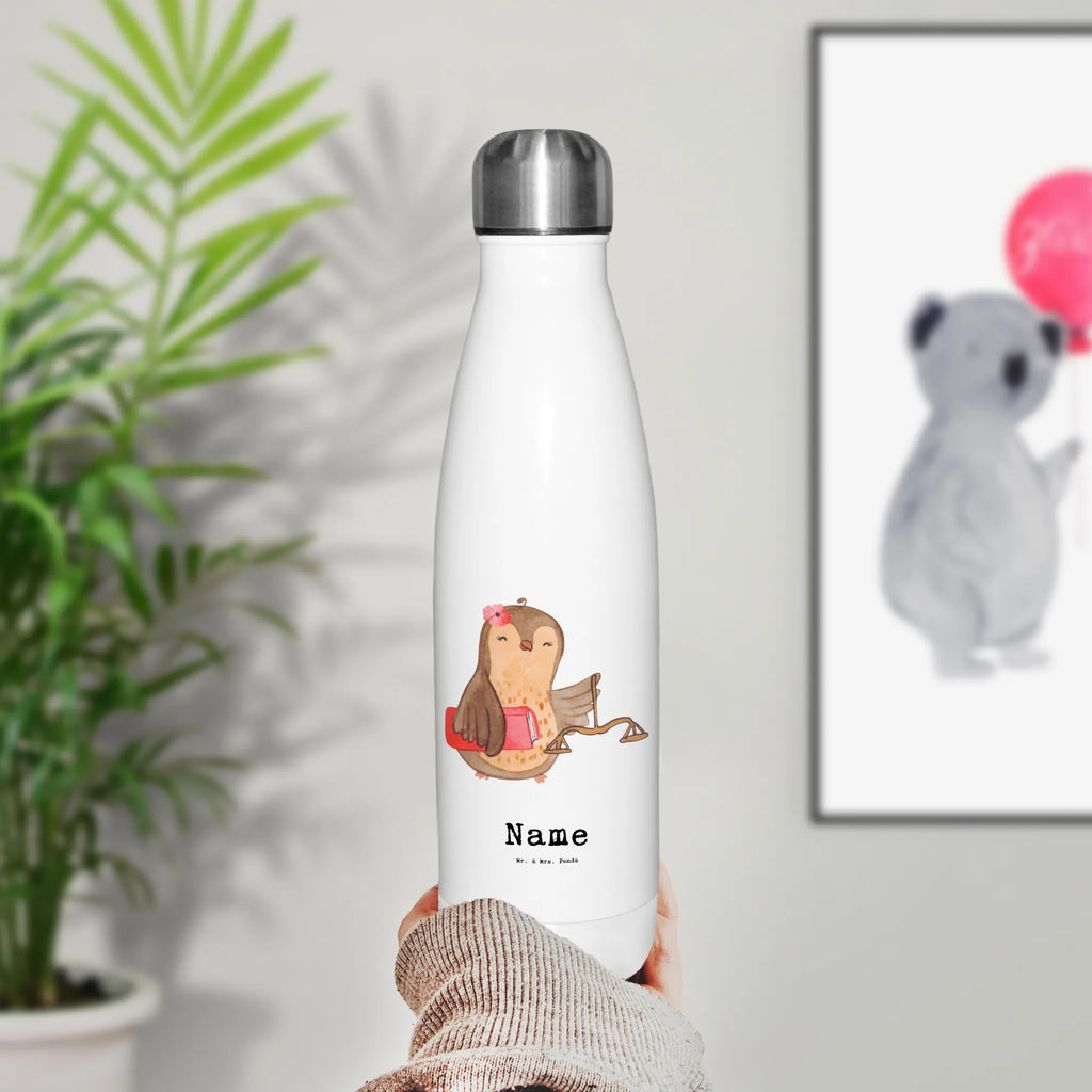 Personalisierte Thermosflasche Juristin mit Herz Personalisierte Isolierflasche, Personalisierte Thermoflasche, Personalisierte Trinkflasche, Trinkflasche Mit Namen, Wunschname, Bedrucken, Namensflasche, Beruf, Ausbildung, Jubiläum, Abschied, Rente, Kollege, Kollegin, Geschenk, Schenken, Arbeitskollege, Mitarbeiter, Firma, Danke, Dankeschön, Juristin, Anwältin, Jura Studium, Master of laws, Staatsexamen, Jurastudent, Anwaltskanzlei