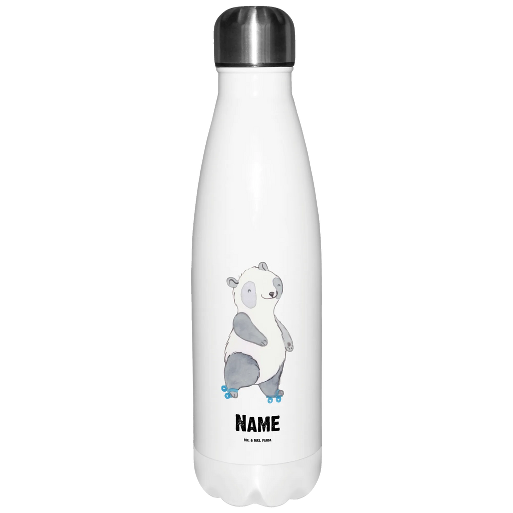 Personalisierte Thermosflasche Panda Inliner fahren Personalisierte Isolierflasche, Personalisierte Thermoflasche, Personalisierte Trinkflasche, Trinkflasche Mit Namen, Wunschname, Bedrucken, Namensflasche, Geschenk, Sport, Sportart, Hobby, Schenken, Danke, Dankeschön, Auszeichnung, Gewinn, Sportler, Inliner fahren, Rollschuh fahren, Rollerblades, inlinern