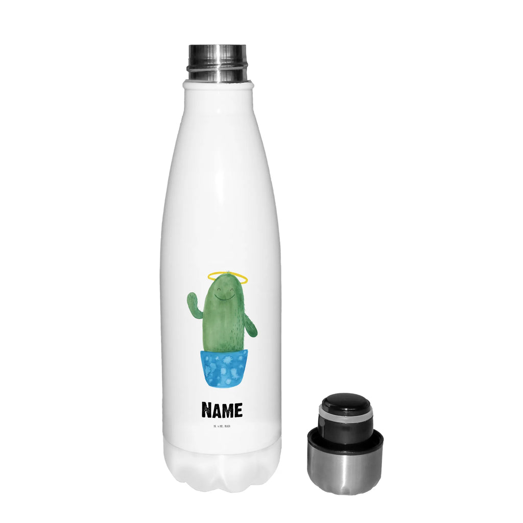 Personalisierte Thermosflasche Kaktus Heilig Personalisierte Isolierflasche, Personalisierte Thermoflasche, Personalisierte Trinkflasche, Trinkflasche Mit Namen, Wunschname, Bedrucken, Namensflasche, Kaktus, Kakteen, frech, lustig, Kind, Eltern, Familie, Bruder, Schwester, Schwestern, Freundin, Heiligenschein