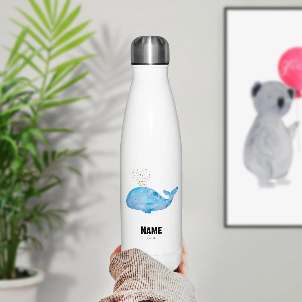 Personalisierte Thermosflasche Wal Konfetti Personalisierte Isolierflasche, Personalisierte Thermoflasche, Personalisierte Trinkflasche, Trinkflasche Mit Namen, Wunschname, Bedrucken, Namensflasche, Meerestiere, Meer, Urlaub, Wal, Konfetti, Wale, Motivation, Neuanfang, Trennung, Diät, Abnehmen, Neustart, Lebensabschnitt, Geburtstag