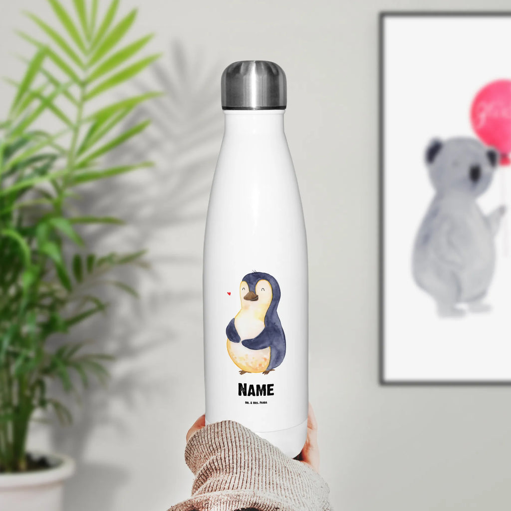 Personalisierte Thermosflasche Pinguin Diät Personalisierte Isolierflasche, Personalisierte Thermoflasche, Personalisierte Trinkflasche, Trinkflasche Mit Namen, Wunschname, Bedrucken, Namensflasche, Pinguin, Pinguine, Diät, Abnehmen, Abspecken, Gewicht, Motivation, Selbstliebe, Körperliebe, Selbstrespekt