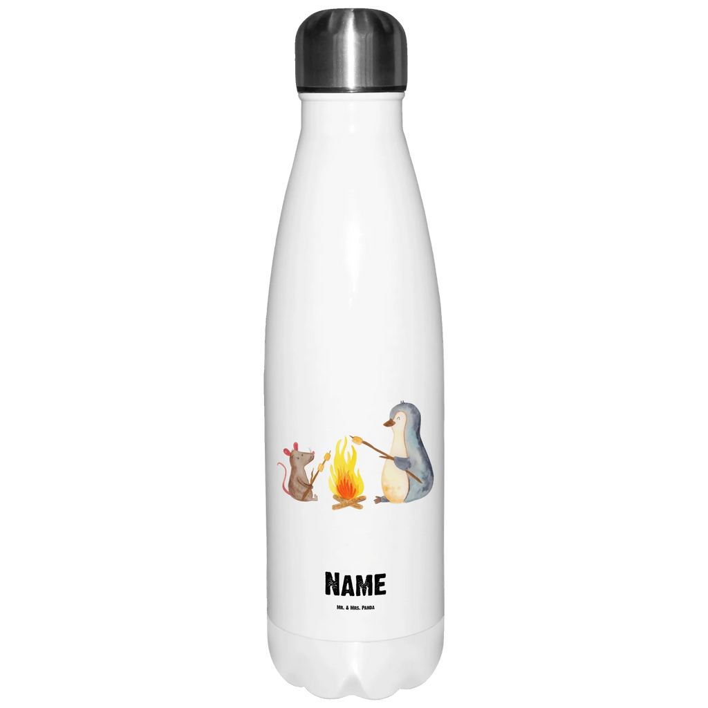 Personalisierte Thermosflasche Pinguin Lagerfeuer Personalisierte Isolierflasche, Personalisierte Thermoflasche, Personalisierte Trinkflasche, Trinkflasche Mit Namen, Wunschname, Bedrucken, Namensflasche, Pinguin, Maus, Pinguine, Lagerfeuer, Leben, Arbeit, Job, Motivation, Büro, Büroalltag, Lebensspruch, Lebensmotivation, Neustart, Liebe, grillen, Feuer, Marshmallows