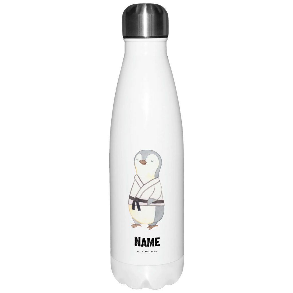 Personalisierte Thermosflasche Pinguin Karate Personalisierte Isolierflasche, Personalisierte Thermoflasche, Personalisierte Trinkflasche, Trinkflasche Mit Namen, Wunschname, Bedrucken, Namensflasche, Geschenk, Sport, Sportart, Hobby, Schenken, Danke, Dankeschön, Auszeichnung, Gewinn, Sportler, Karate, Kampfsportart, Selbstverteidigung, Kampfkunst, Karate Verein