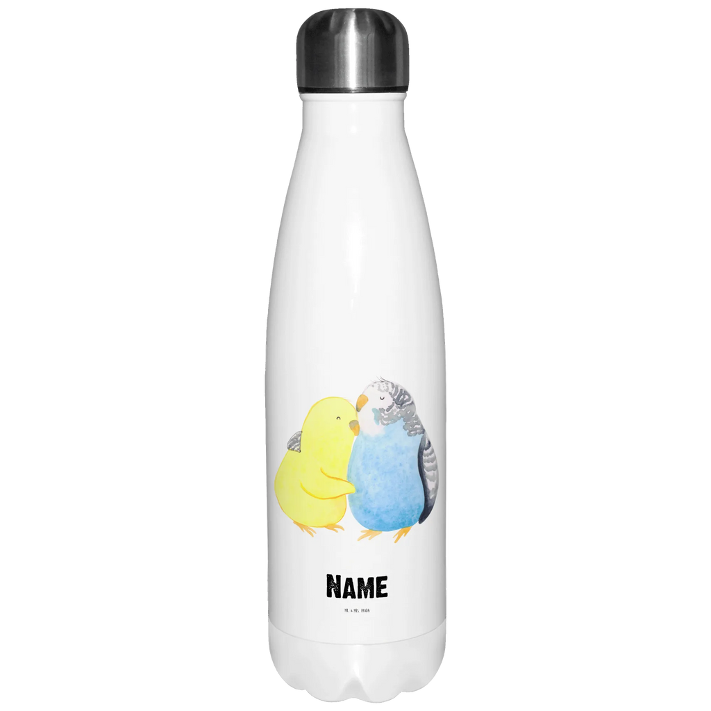 Personalisierte Thermosflasche Wellensittich Liebe Personalisierte Isolierflasche, Personalisierte Thermoflasche, Personalisierte Trinkflasche, Trinkflasche Mit Namen, Wunschname, Bedrucken, Namensflasche, Liebe, Partner, Freund, Freundin, Ehemann, Ehefrau, Heiraten, Verlobung, Heiratsantrag, Liebesgeschenk, Jahrestag, Hocheitstag, Vögel, Wellensittich, Nähe, Kuscheln, Vertrauen