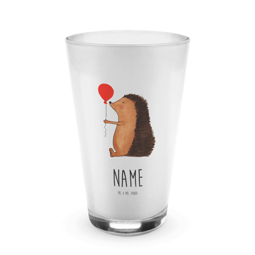 Personalisiertes Glas Igel mit Luftballon Bedrucktes Glas, Glas mit Namen, Namensglas, Glas personalisiert, Name, Bedrucken, Tiermotive, Gute Laune, lustige Sprüche, Tiere, Igel, Geburtstag, Herzlichen Glückwunsch, Glückwunsch, Geburtstagskind, Ballon, Happy Birthday