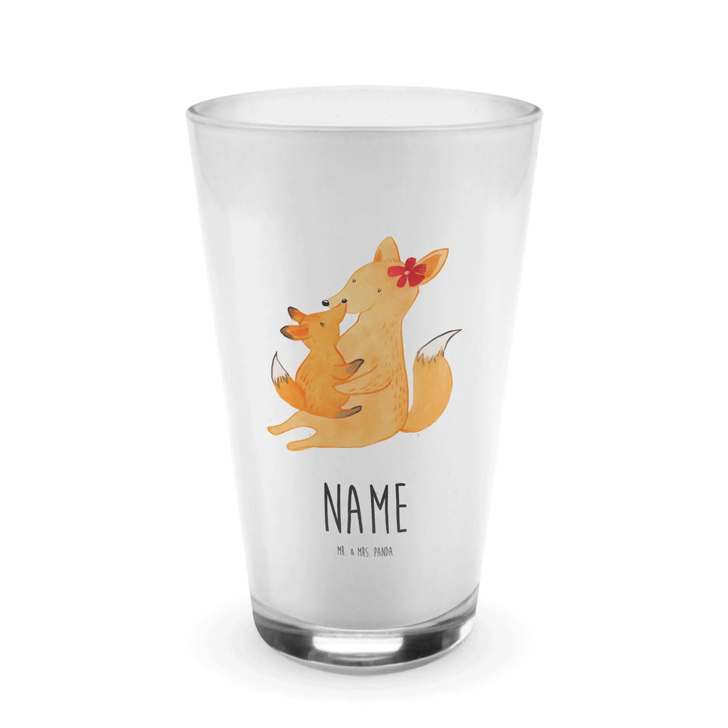 Personalisiertes Glas Fuchs Mama & Kind Bedrucktes Glas, Glas mit Namen, Namensglas, Glas personalisiert, Name, Bedrucken, Familie, Vatertag, Muttertag, Bruder, Schwester, Mama, Papa, Oma, Opa, Mutter, Tochter, Lieblingstochter, Beste Tochter, Geschenk