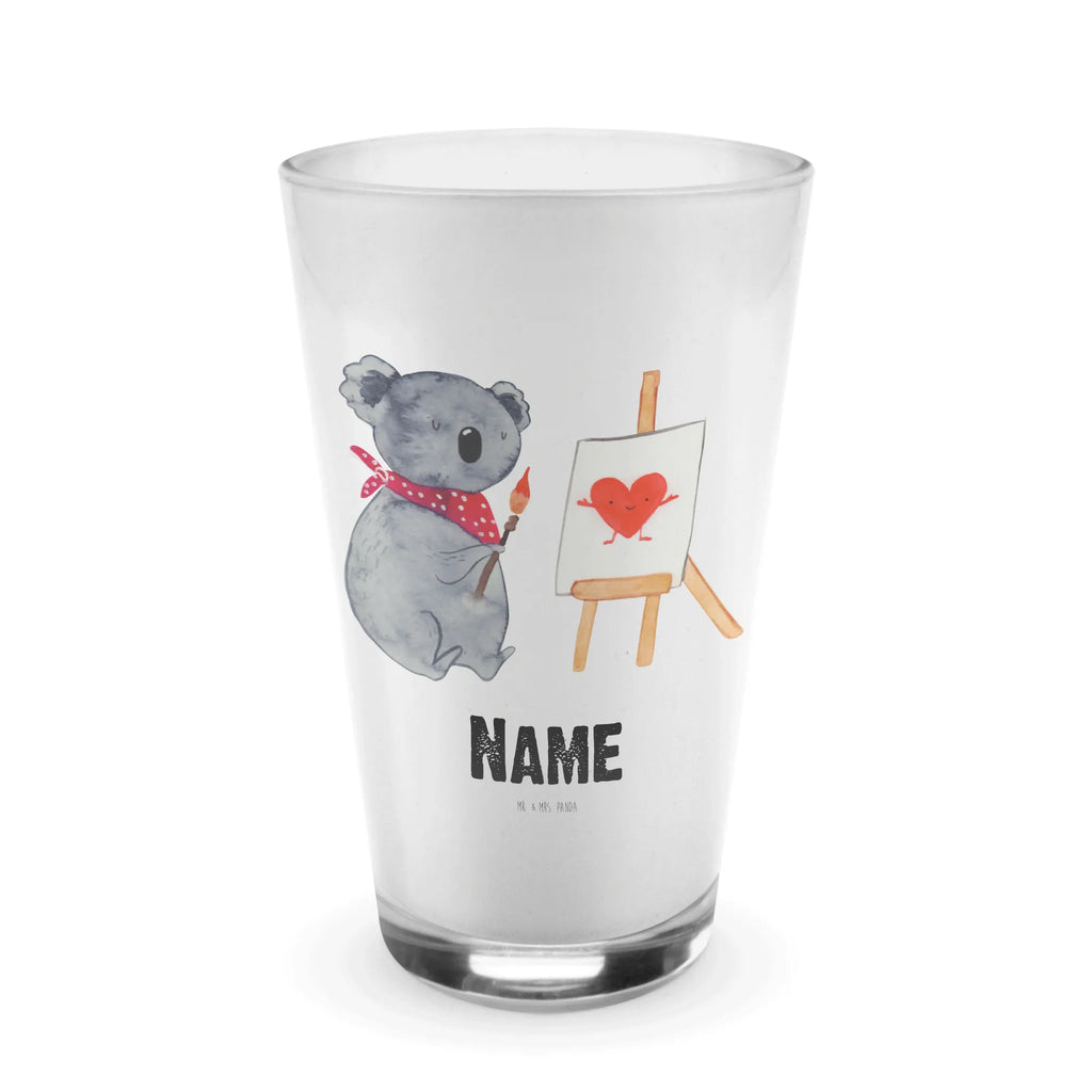 Personalisiertes Glas Koala Künstler Bedrucktes Glas, Glas mit Namen, Namensglas, Glas personalisiert, Name, Bedrucken, Koala, Koalabär, Liebe, Liebensbeweis, Liebesgeschenk, Gefühle, Künstler, zeichnen