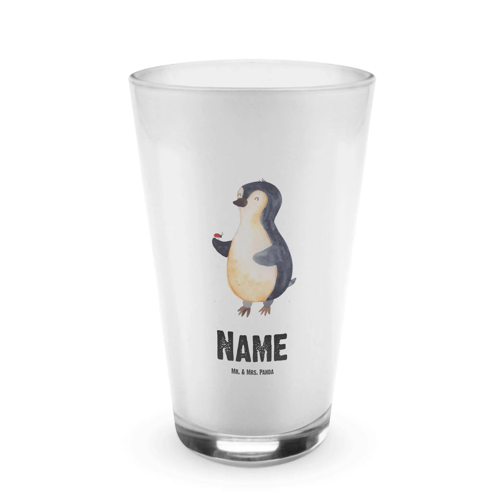 Personalisiertes Glas Pinguin Marienkäfer Bedrucktes Glas, Glas mit Namen, Namensglas, Glas personalisiert, Name, Bedrucken, Pinguin, Pinguine, Marienkäfer, Liebe, Wunder, Glück, Freude, Lebensfreude