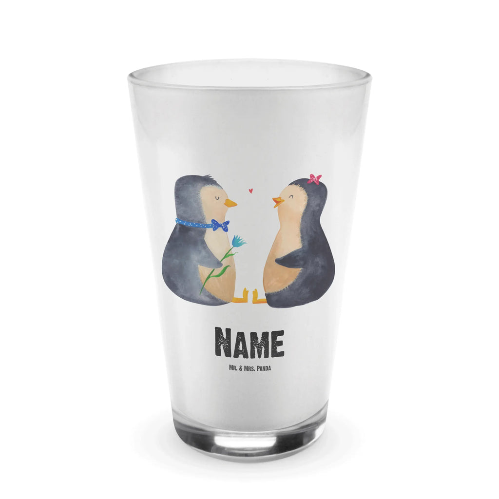 Personalisiertes Glas Pinguin Pärchen Bedrucktes Glas, Glas mit Namen, Namensglas, Glas personalisiert, Name, Bedrucken, Pinguin, Pinguine, Liebe, Liebespaar, Liebesbeweis, Liebesgeschenk, Verlobung, Jahrestag, Hochzeitstag, Hochzeit, Hochzeitsgeschenk, große Liebe, Traumpaar