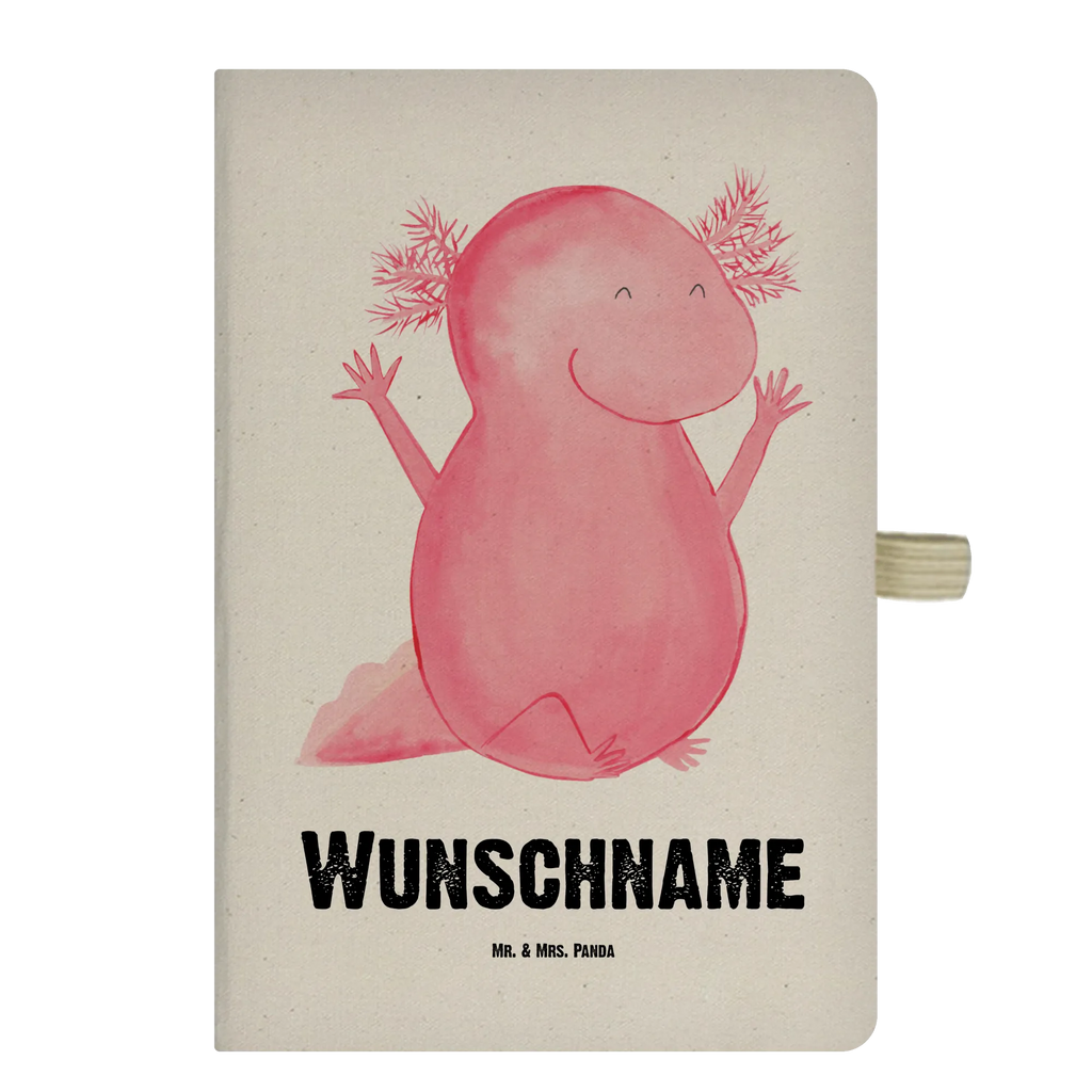 DIN A4 Personalisiertes Notizbuch Axolotl Hurra Personalisiertes Notizbuch, Notizbuch mit Namen, Notizbuch bedrucken, Personalisierung, Namensbuch, Namen, Axolotl, Molch, Axolot, Schwanzlurch, Lurch, Lurche, fröhlich, Spaß, Freude, Motivation, Zufriedenheit