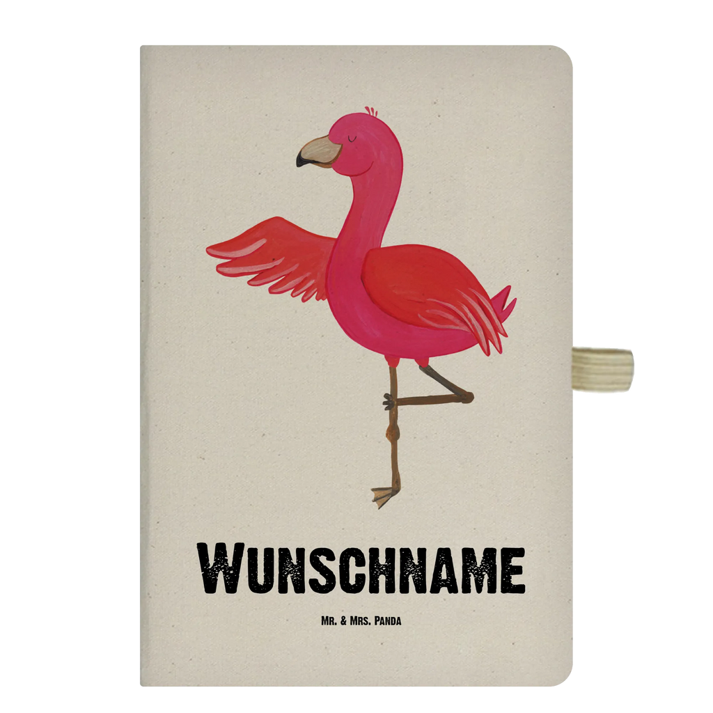 DIN A4 Personalisiertes Notizbuch Flamingo Yoga Personalisiertes Notizbuch, Notizbuch mit Namen, Notizbuch bedrucken, Personalisierung, Namensbuch, Namen, Flamingo, Vogel, Yoga, Namaste, Achtsamkeit, Yoga-Übung, Entspannung, Ärger, Aufregen, Tiefenentspannung