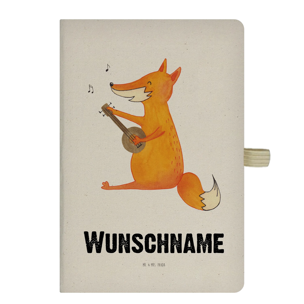 DIN A4 Personalisiertes Notizbuch Fuchs Gitarre Personalisiertes Notizbuch, Notizbuch mit Namen, Notizbuch bedrucken, Personalisierung, Namensbuch, Namen, Fuchs, Füchse, Geschenk Musiker, Musik Spruch, Musikerin, Sänger, Sängerin, Gitarre