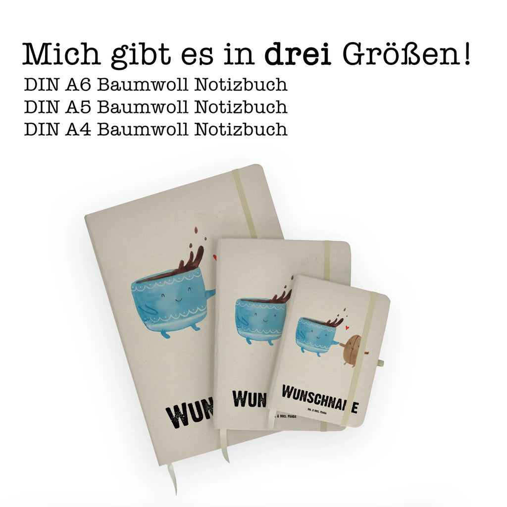 DIN A4 Personalisiertes Notizbuch Kaffee Bohne Personalisiertes Notizbuch, Notizbuch mit Namen, Notizbuch bedrucken, Personalisierung, Namensbuch, Namen, Tiermotive, Gute Laune, lustige Sprüche, Tiere, Kaffee, Kaffeebohne, Genuss, Zufriedenheit, Glück