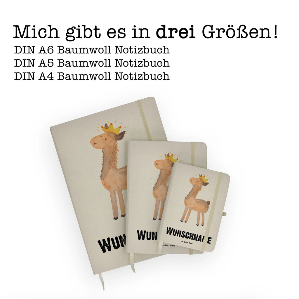 DIN A4 Personalisiertes Notizbuch Lama König Personalisiertes Notizbuch, Notizbuch mit Namen, Notizbuch bedrucken, Personalisierung, Namensbuch, Namen, Lama, Alpaka, Lamas, König, Königin, Freundin, Mama, Papa, Büro Kollege, Kollegin, Chef, Vorgesetzter, Abi, Abitur