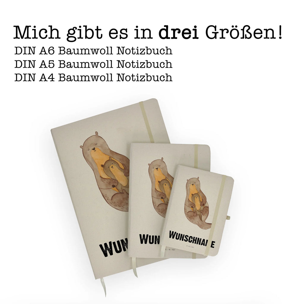 DIN A4 Personalisiertes Notizbuch Otter mit Kind Personalisiertes Notizbuch, Notizbuch mit Namen, Notizbuch bedrucken, Personalisierung, Namensbuch, Namen, Otter, Fischotter, Seeotter, Otter Seeotter See Otter