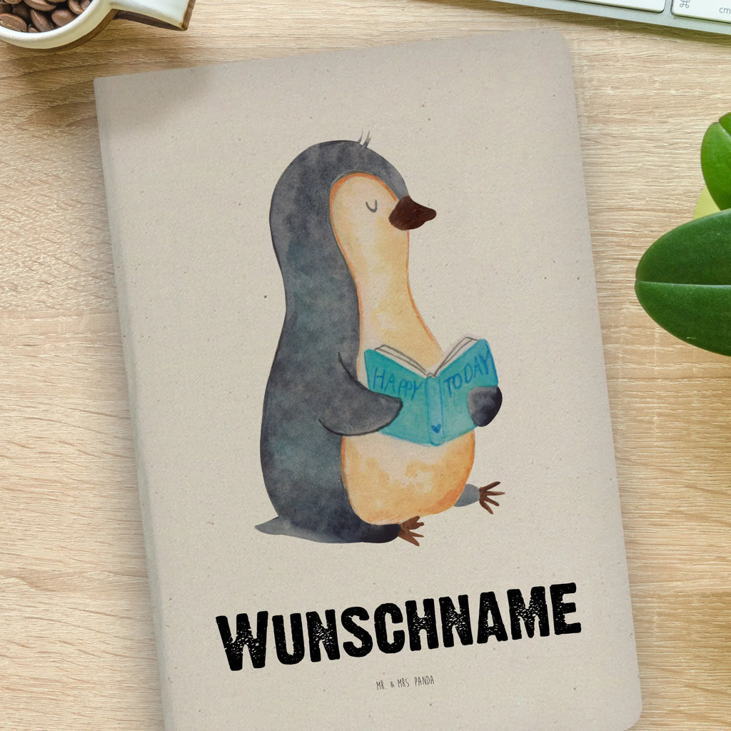 DIN A4 Personalisiertes Notizbuch Pinguin Buch Personalisiertes Notizbuch, Notizbuch mit Namen, Notizbuch bedrucken, Personalisierung, Namensbuch, Namen, Pinguin, Pinguine, Buch, Lesen, Bücherwurm, Nichtstun, Faulenzen, Ferien, Urlaub, Freizeit