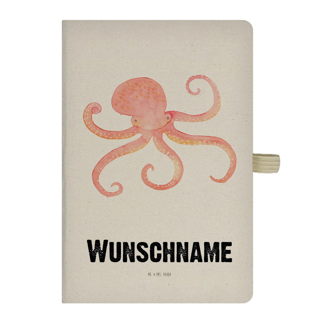 DIN A4 Personalisiertes Notizbuch Tintenfisch Personalisiertes Notizbuch, Notizbuch mit Namen, Notizbuch bedrucken, Personalisierung, Namensbuch, Namen, Tiermotive, Gute Laune, lustige Sprüche, Tiere, Meer, Meerestier, Krake, Tintenfisch, Arme, Wasser, Ozean