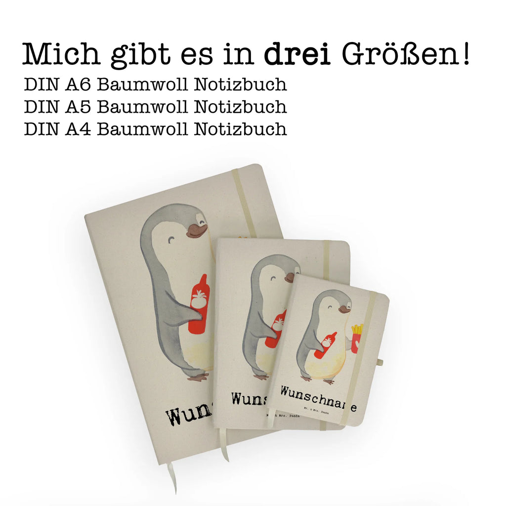 DIN A4 Personalisiertes Notizbuch Imbissverkäufer mit Herz Personalisiertes Notizbuch, Notizbuch mit Namen, Notizbuch bedrucken, Personalisierung, Namensbuch, Namen, Beruf, Ausbildung, Jubiläum, Abschied, Rente, Kollege, Kollegin, Geschenk, Schenken, Arbeitskollege, Mitarbeiter, Firma, Danke, Dankeschön, Imbissbesitzer, Imbissverkäufer, Pommesverkäufer, Pommesliebe